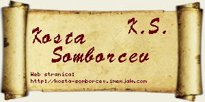 Kosta Somborčev vizit kartica
